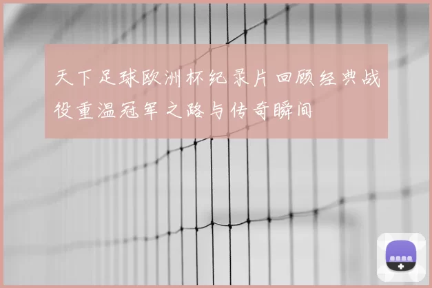 天下足球欧洲杯纪录片回顾经典战役重温冠军之路与传奇瞬间